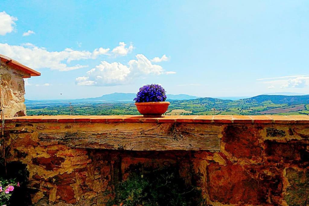 Near The Sea Big Panoramic House 2 Terraces In Lovely Village Montiano (Tuscany) Exterior foto