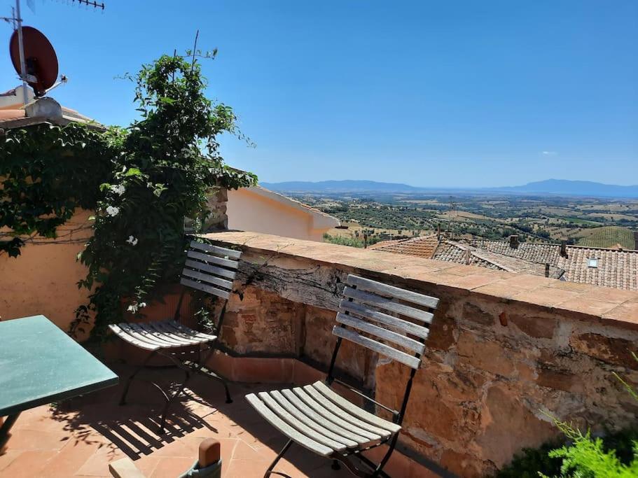Near The Sea Big Panoramic House 2 Terraces In Lovely Village Montiano (Tuscany) Exterior foto